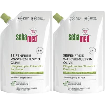 Sebamed Oliven Waschemulsion Nachfüllbeutel 2x 2x400 ml Emulsion