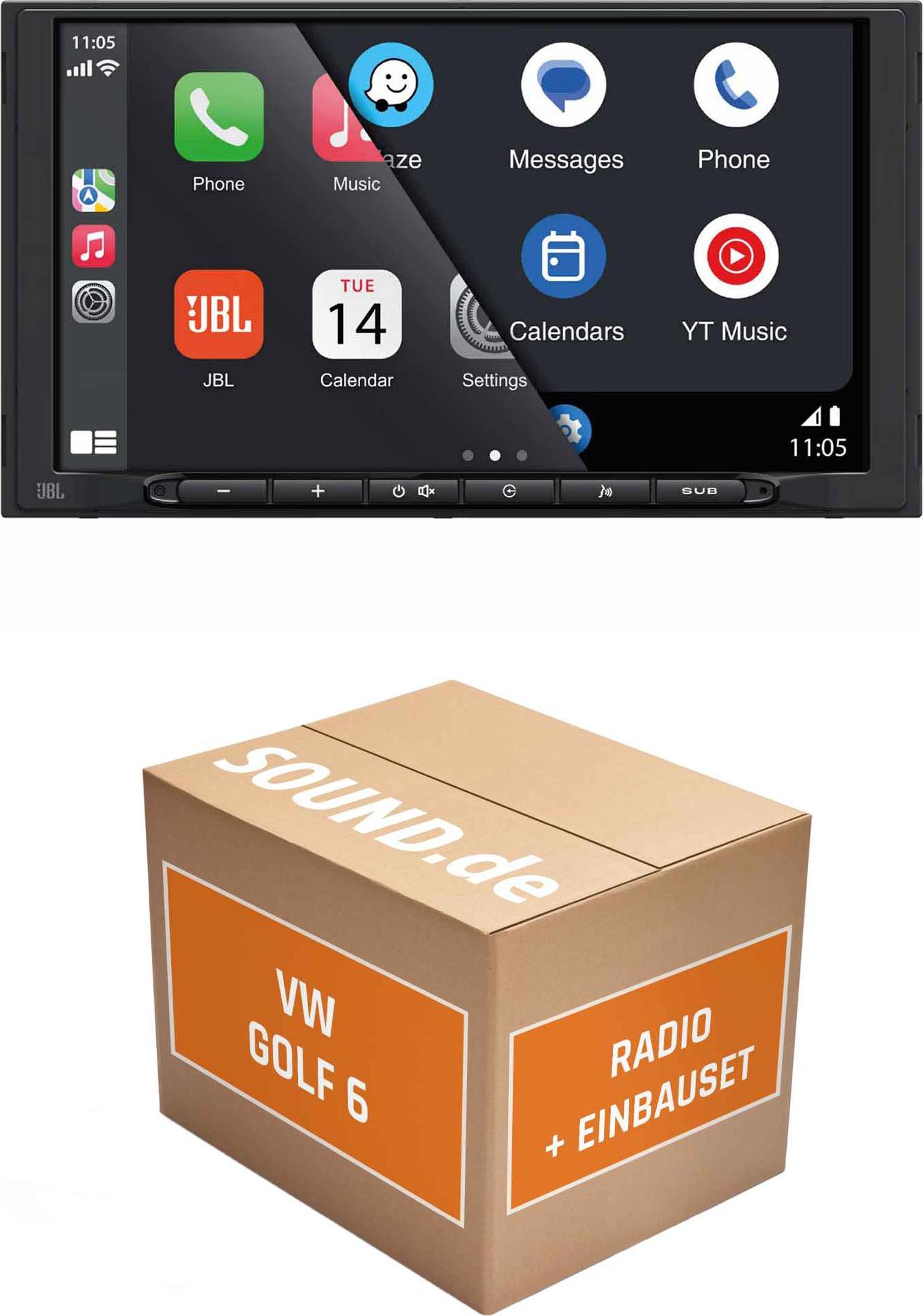 Autoradio Einbaupaket JBL Legend 700D passend für Golf VI CarPlay Wireless | Android Auto Wireless