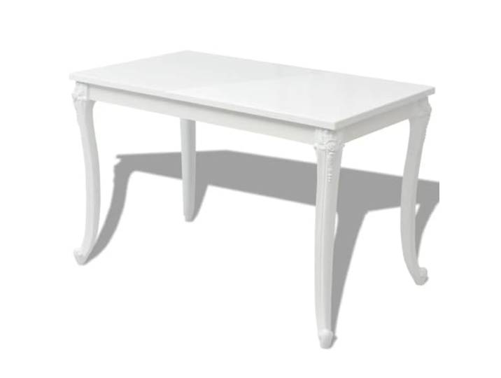LKJephalotrope Esstisch Hochglanz Weiß MDF Tisch 116x66x76 cm Moderne rechteckige Küchentisch-Lösung für Esszimmer und kleine Räume mit pflegeleichter Oberfläche und stabilen Beinen.