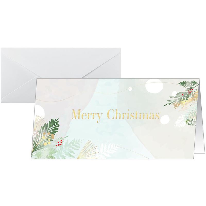 SIGEL 25 Weihnachtskarten Christmas Forest Watercolor DIN lang