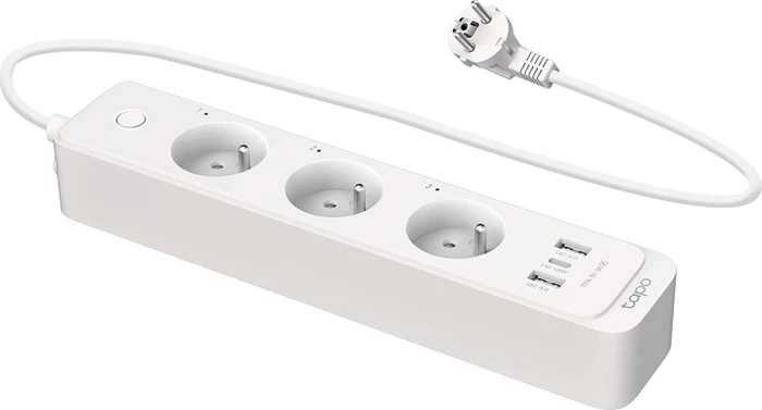 TP-Link Tapo P300, 3x 230V, 3x USB (2xA, 1xC), WiFi, Homekit, PD/QC fast charge