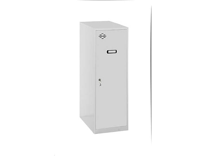 Simon Rack Simonlocker Kommode, klein, 915 x 300 x 500 mm, Amario aus Metall, inkl. Schlüssel, Grau/dunkel