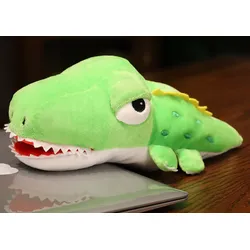Grüne Krokodil-Maskottchenpuppe aus Plüsch, 30 cm