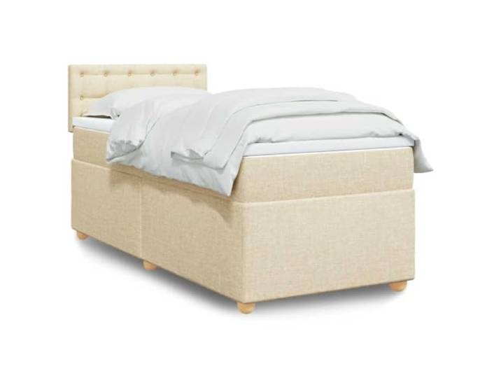 RJPLMFV Lattenrost mit Matratze, cremefarben, 80 x 200 cm, Stoff Individuelle Taschenfedern, abnehmbarer Bezug, waschbar, individuelle Unterstützung, reduziert Bewegungen
