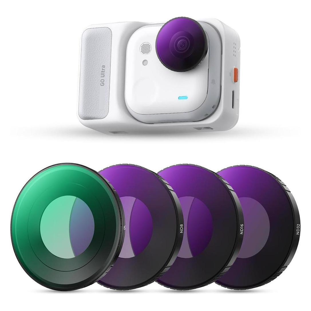 K&F Concept Filter-Set für Insta360 Go Ultra - 4er-Pack - CPL, ND8, ND16, ND32 - mehrfach beschichtet (72104311)