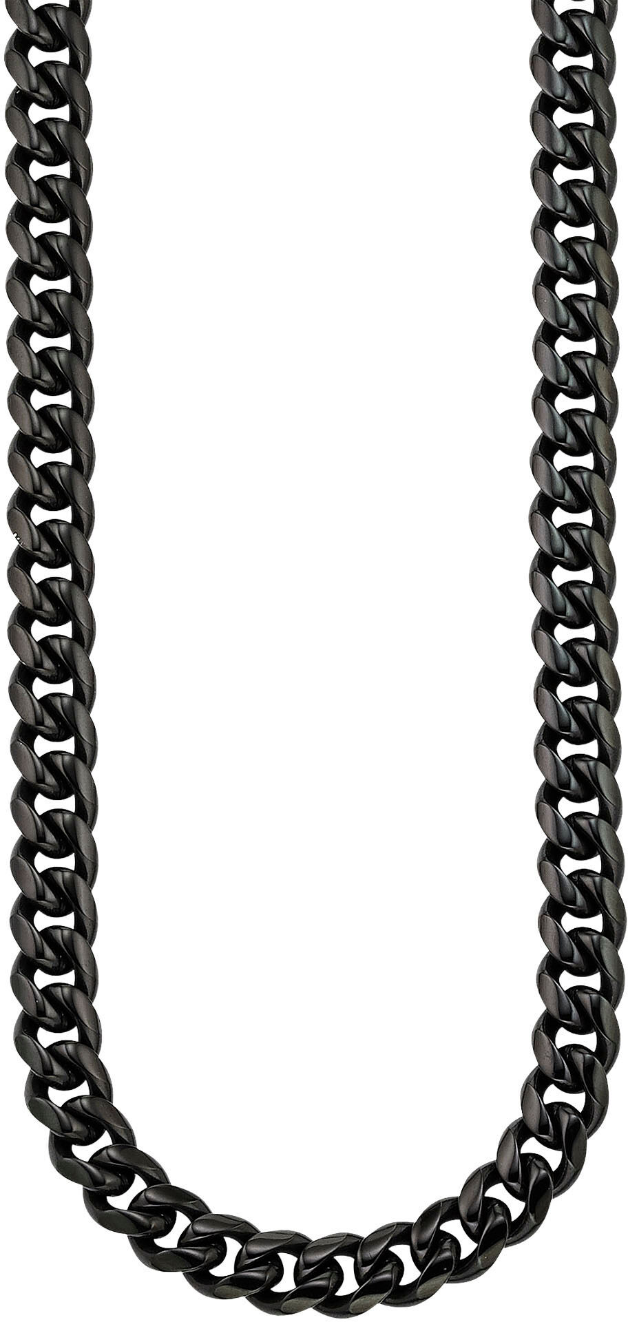 Edelstahlkette BRUNO BANANI "Schmuck Geschenk Halsschmuck Halskette", schwarz, Halsketten, Damen, Edelstahl, L: 55 B: 7mm, Edelstahlkette, B:7mm