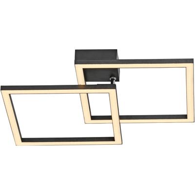 JUST LIGHT LED Deckenleuchte "IVEN", schwarz, 1, H: 5,7cm, 1 Stk., Leuchten, LED Deckenleuchte