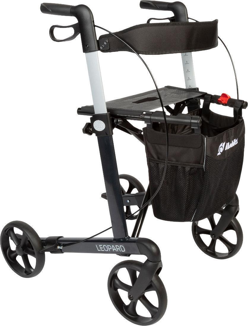 Rollator Mobilex Leopard mit Schleifbremse und Softrädern Anthrazit