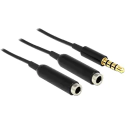 DeLOCK 65575 Audio-Kabel 0,25 m 3.5mm 2 x 3.5mm Schwarz