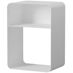 Metallbude Nachttisch Damio Stahl Weiß
