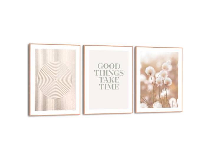 Poster REINDERS Nature , beige (farbe bild(er): beige), B:30cm H:40cm T:1,6cm, Bilder, Poster, Schlafzimmer - Beige - MDF - Blumen und Pflanzen - 30x40 cm