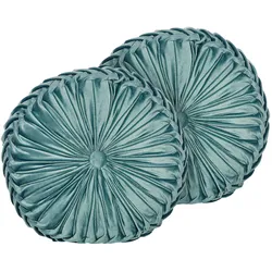 DEKOKISSEN 2er-Set Blaugrün 40/40 cm Udala