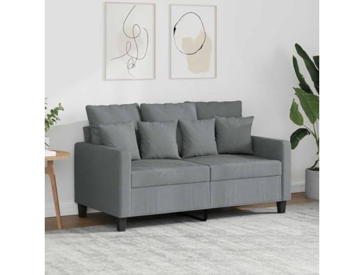 HEFZGDB 2-Sitzer Sofa Hellgrau 120 cm Stoff Polstermöbel mit strapazierfähigem Bezug, robustem Metallgestell und komfortabler Polsterung für Wohnzimmer Sitzgruppe