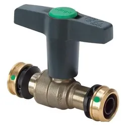Viega, Ventil, Raxofix Easytop-Kugelhahn, Ventilkörper aus Siliziumbronze, 20 mm Raxofix-Druckanschluss, hohe