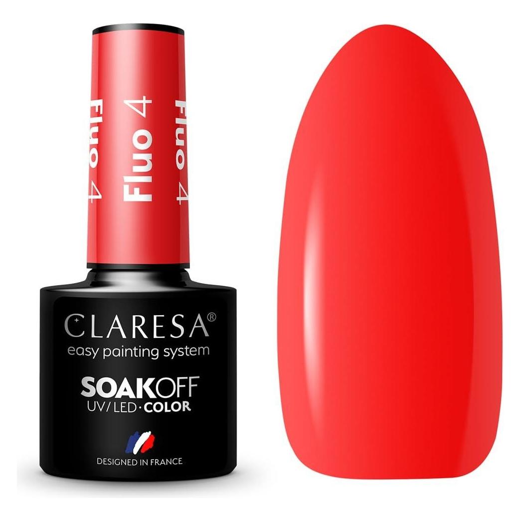 Claresa Fluo UV Nagellack 5ml - 4er-Pack (UV-Gel Lack) (44150447)