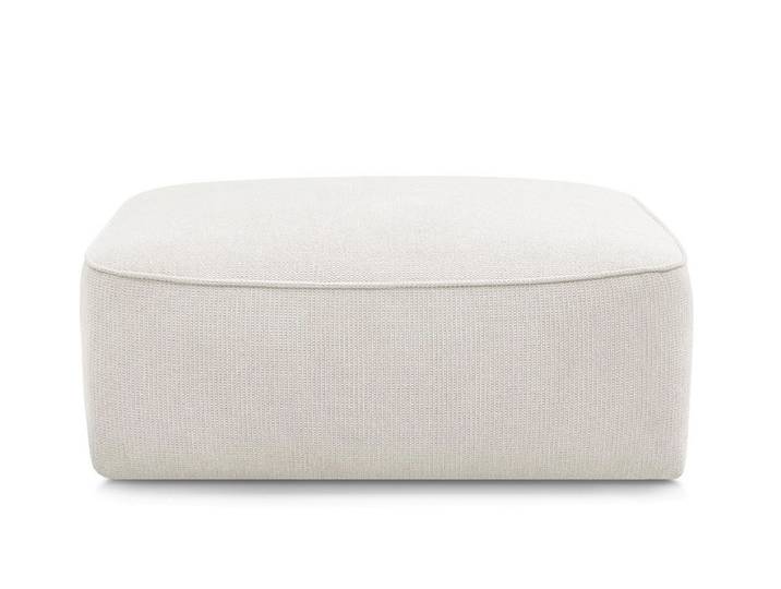 Hocker BOBOCHIC LEOPOLD 90x96x42cm stoff chiniert weiss