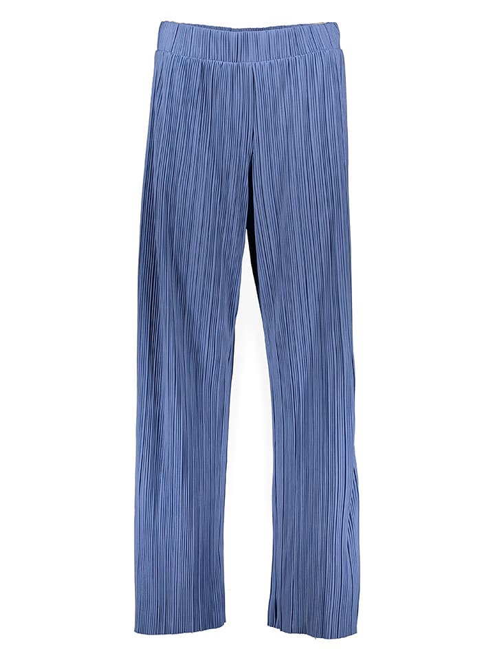 ONLY Carmakoma Plisseehose "Ravenna" in Blaugrau - 40/42/L32