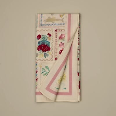 Lucky Brand Multi Postcard Cotton Bandana - Women's Accessories Scarves Scarf Bandana, Size OneSize