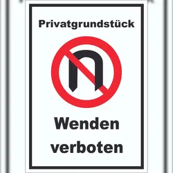 HB-Druck Privatgrundstück Wenden verboten Aufkleber A8 (52x74mm)