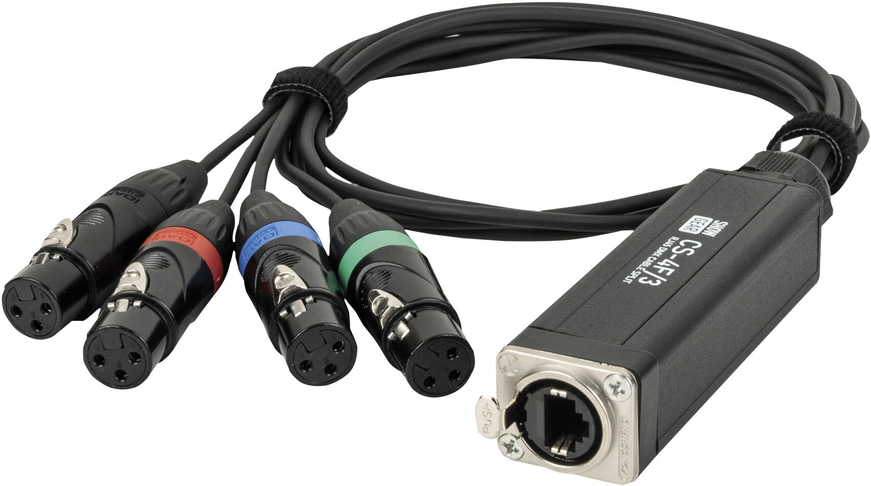 Showgear Cs-4f/3 – 4-Kanal-Dmx-Shuttle-Snake Über Netzwerkkabel 4-Kanal-3-Pin-Dmx (Buchse) Zu