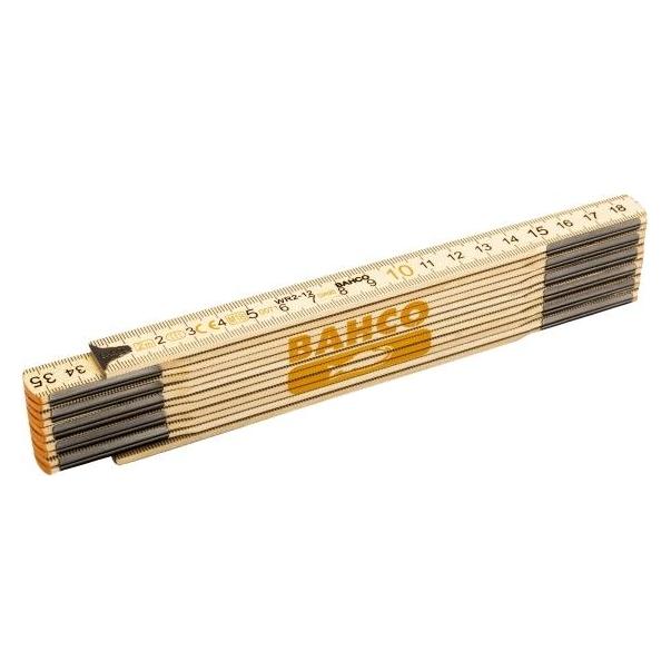 Bahco Gliedermassstab, Holz, 12 Glieder, metrisch 2 m (2 m) (WR2-12)