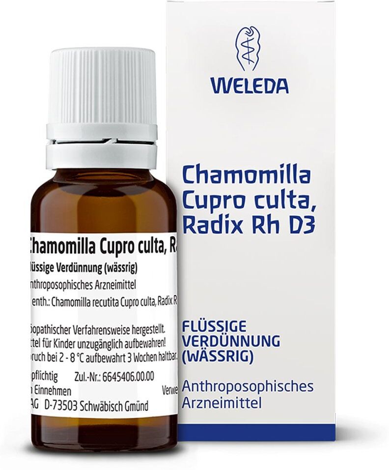 Chamomilla Cupro culta Radix Rh D3 Dilution