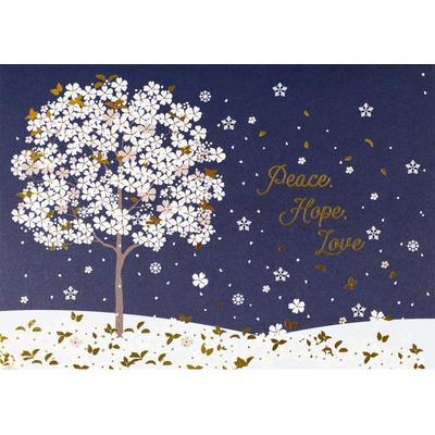 Falling Blossoms in Winter Deluxe Boxed Holiday Cards