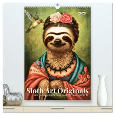 Sloth Art Originals... eine faultierlangsame Reise durch die Kunstgeschichte (hochwertiger Premium Wandkalender 2027 DIN A2 hoch), Kunstdruck in