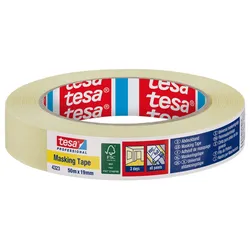 tesa Kreppband Masking Tape 19,0 x 50,0 (mm x m) beige