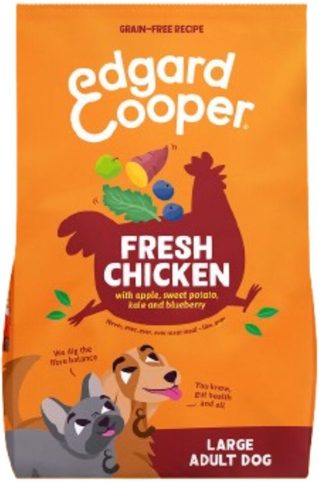 Edgard &amp; Cooper SACCO 12 Kg CROCCHETTA GRANDE L Edgard & Cooper Pollo per Cani Adulti
