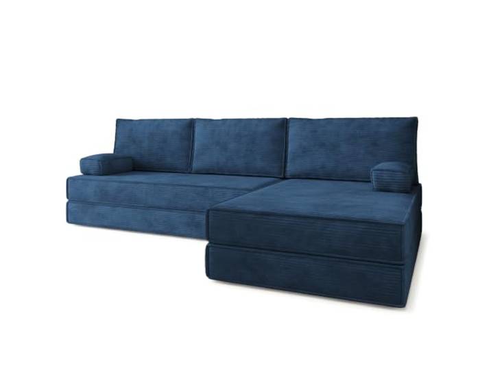 Masseno Schaumstoff-Ecksofas ANKO mit Schlaffunktion, Modulares Schlafsofa aus Schaumstoff, Klappbares Bodensofa, Boneless, Ohne Montage - Blau, POSO 05