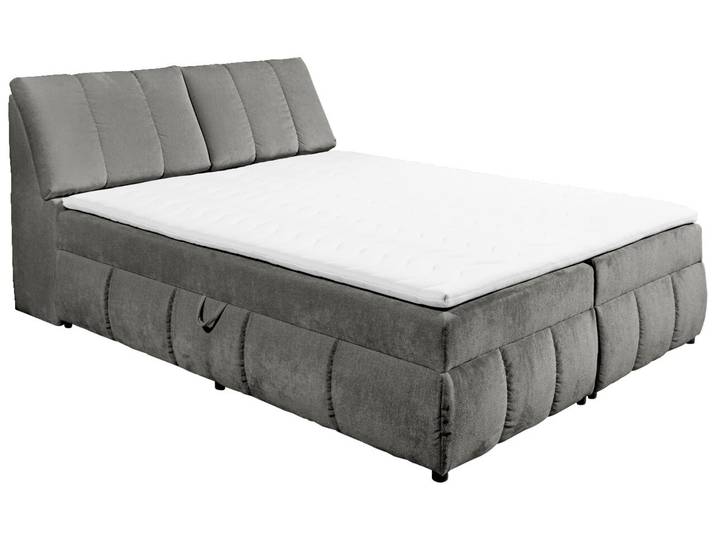 Z2 Boxspringbett VALENCIA, Graphit, Velours
