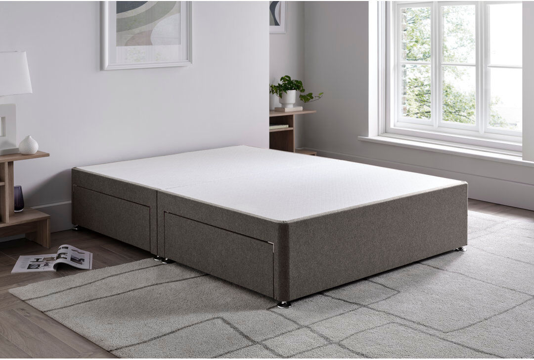 17 Stories Wool Divan Bed Base Steel Single (3')