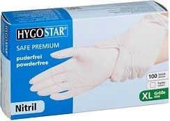 franz mensch Nitril-Handschuh "SAFE" HYGOSTAR, XL, weiß