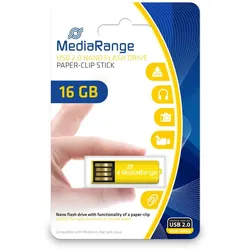 MediaRange MR976 USB-Stick 16 GB USB Typ-A 2.0 Gelb