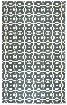 NAVATEXTURA Holland Collection Grey Geometric Hand-Tufted Wool Rug
