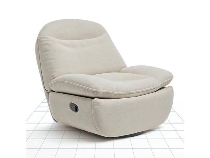 FLEXISPOT Relaxsessel, Drehsessel, Fernsehsessel XC6 OVAL Schlafsessel mit verstellbare Rückenlehne, Manueller Sessel, Ruhesessel, Liegesessel im Wohnzimmer, mit Rocking