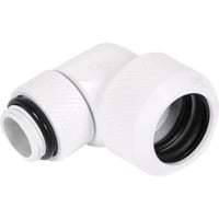 Eiszapfen 13mm HardTube Anschraubtülle 90° drehbar G1/4 - White, Verbindung weiß