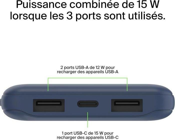 Belkin externe batterij 10.000 mAh - Blauw