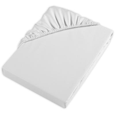Bettlaken MÖVE "Möve Spannbettlaken Collection", weiß (snow), B:200cm L:200cm, Satin, Obermaterial: 100% Baumwolle, Bettlaken, Bettlaken, passend zur Möve Serie Noblesse und Luxery