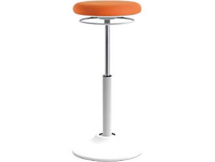 Euroseats Sitz-Steh-Hocker Mango Stoff Weiß, Orange