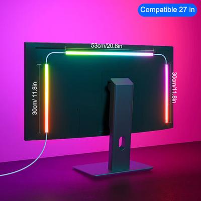 Silver Stone Store Smart RGB Gaming Light Strip, Sync Ambient Backlight For PC Display, Music & Screen Control, DIY Party Lighting 27inch