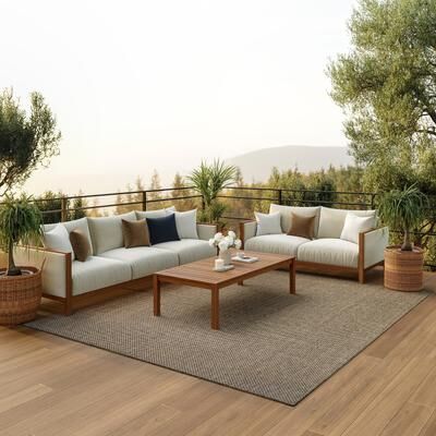 Nourison Tulum Indoor/Outdoor Solid Area Rug