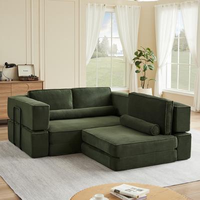Direct Wicker Large Modern Corduroy Freely Combined Sofa, Parent-child Castle, Building Block Sofa