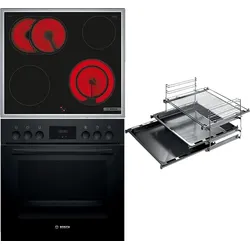 BOSCH HND211RB1 (HEF113BB0 + HEZ438301 NKN645GA2E) Serie 2/Serie 4, Einbauherd-Set (Elektrokochfeld, A, 66 l)
