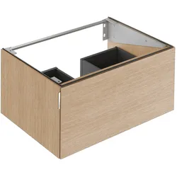 KEUCO Waschtischunterschrank mit Auszug „Edition 11 Art“ Eiche hell (Furnier), Eiche hell (Furnier), ohne Beleuchtung 800 × 350 × 490 mm