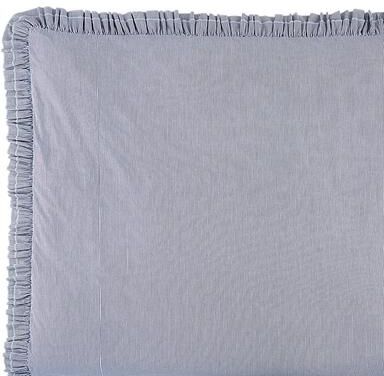 Effie Ruffled Duvet Cover - Indigo, King - Ballard Designs