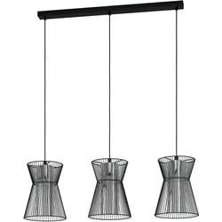 EGLO, Pendelleuchte, Pendelleuchte MASETA 3x E27 Schwarz (E27)