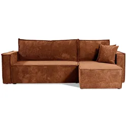 ECKSOFA Ezekiel 3 Sitzplätze Terracotta