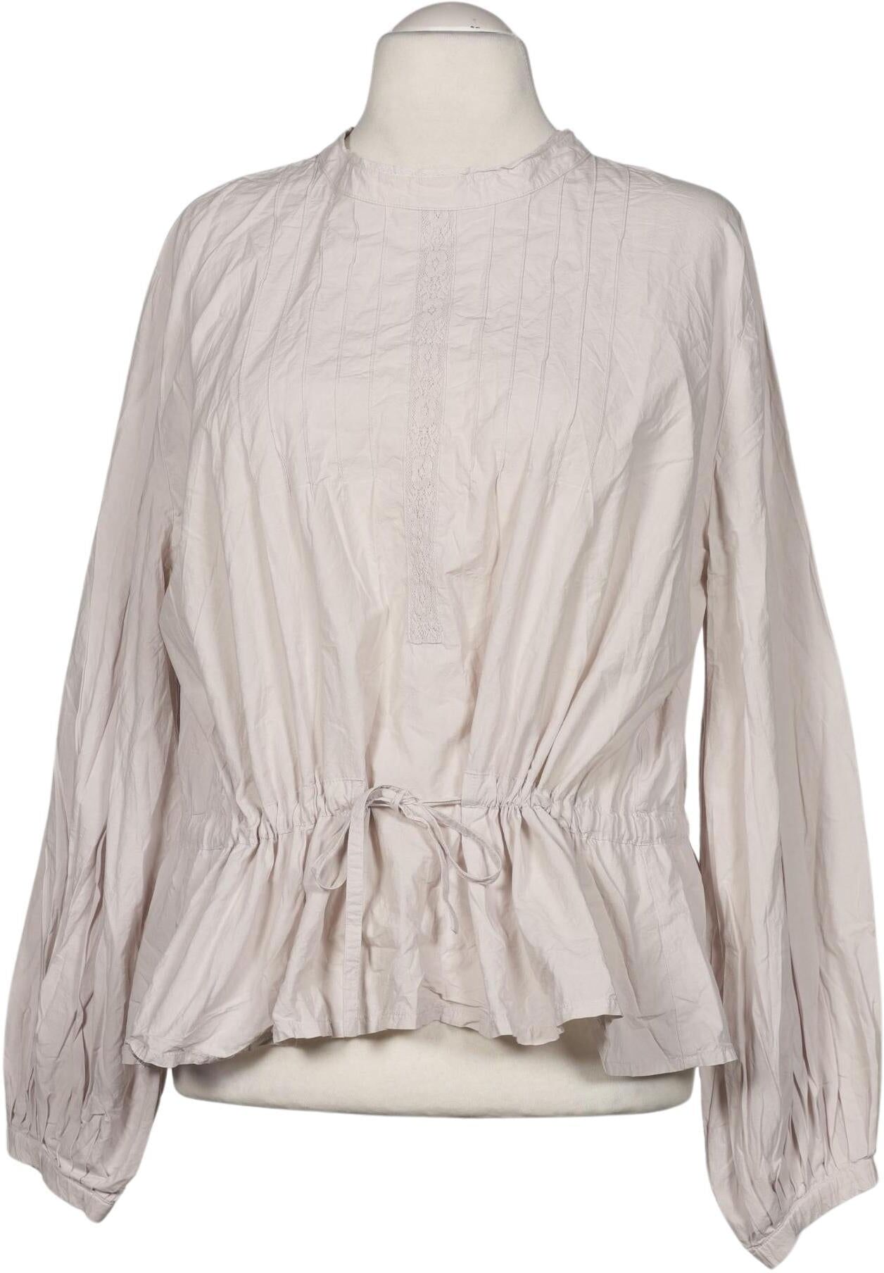 Ewa i Walla Damen Bluse, Beige, Gr. XL, Baumwolle - Second Hand